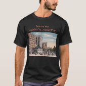Boston MA Map Coordinates  Style T-shirt (Voorkant)
