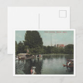 Boston MA, Openbare Tuinen 1910 Briefkaart (Voorkant / Achterkant)