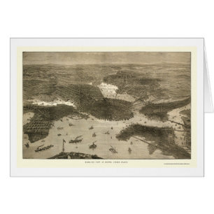 Boston, MA Panoramic Map - 1870