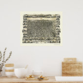 Boston, MA Panoramic Map - 1888 Poster (Keuken)