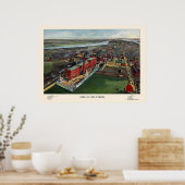 Boston, MA Panoramic Map - 1902 Poster (Keuken)