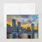 Boston, MA silhouet, Briefkaart (Voorkant / Achterkant)