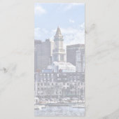 Boston MA Silhouette Met Custom House Tower Menu (Achterkant)