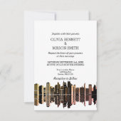 Boston Ma Skyline Cityscape Wedding Invitation Kaart (Voorkant)