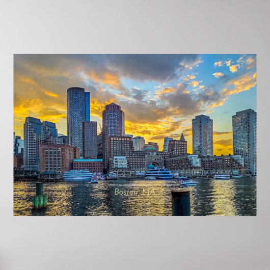 Boston, MA skyline Poster (Voorkant)