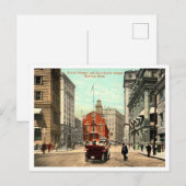 Boston MA State Street Vintage jaren 1910 Briefkaart (Voorkant / Achterkant)