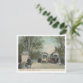 Boston MA, toegang tot de metro 1906 Briefkaart (Staand voorkant)