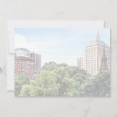 Boston MA - Uitzicht vanaf Boston Public Garden Kaart (Achterkant)