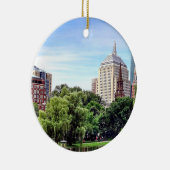 Boston MA - Uitzicht vanaf Boston Public Garden Keramisch Ornament (Rechts)