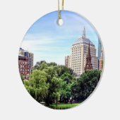Boston MA - Uitzicht vanaf Boston Public Garden Keramisch Ornament (Links)