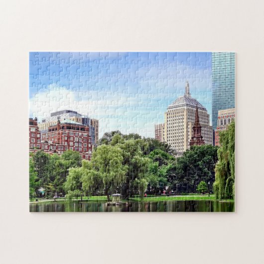 Boston MA - Uitzicht vanaf Boston Public Garden Legpuzzel (Horizontaal)