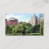 Boston MA - Uitzicht vanaf Boston Public Garden Visitekaartje (Achterkant)