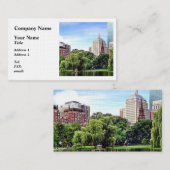 Boston MA - Uitzicht vanaf Boston Public Garden Visitekaartje (Voorkant / Achterkant)