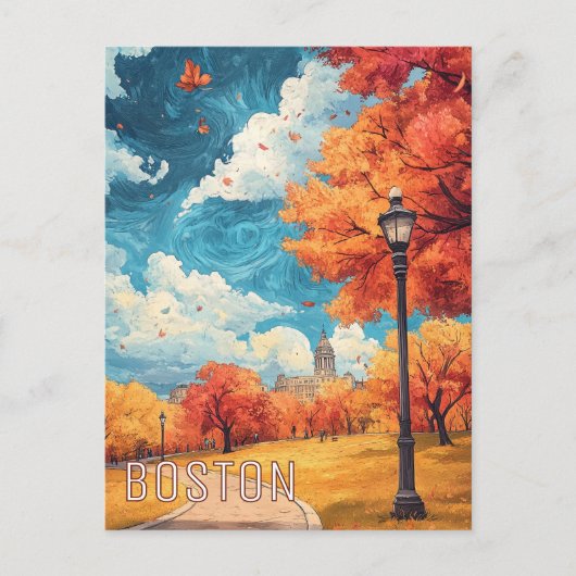 Boston MA USA Reizen Briefkaart (Voorkant)