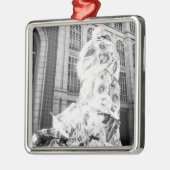 Boston, MA USA, Runner in Foil Boston Marathon Metalen Ornament (Links)