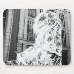 Boston, MA USA, Runner in Foil Boston Marathon Muismat