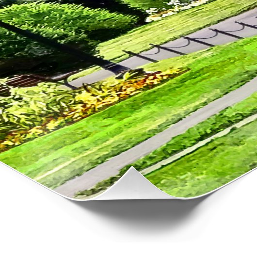 Boston MA - versoepeling van de openbare tuin in B Poster (Hoek)