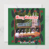 Boston, MA - Vrolijk kerstfeest Kaart (Voorkant)