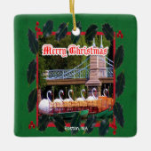 Boston, MA - Vrolijk kerstfeest Keramisch Ornament (Voorkant)