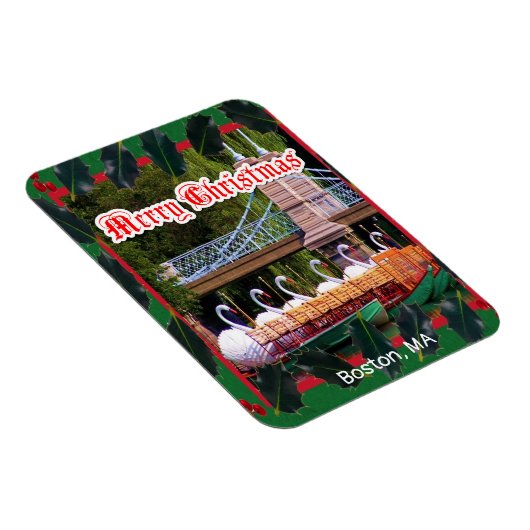 Boston, MA - Vrolijk kerstfeest Magneet (Rechterzijde)