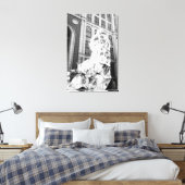 Boston, MA VS, Hardloper in Foil Boston Marathon Canvas Afdruk (Insitu (Slaapkamer))