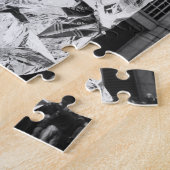 Boston, MA VS, Hardloper in Foil Boston Marathon Legpuzzel (Zijkant)