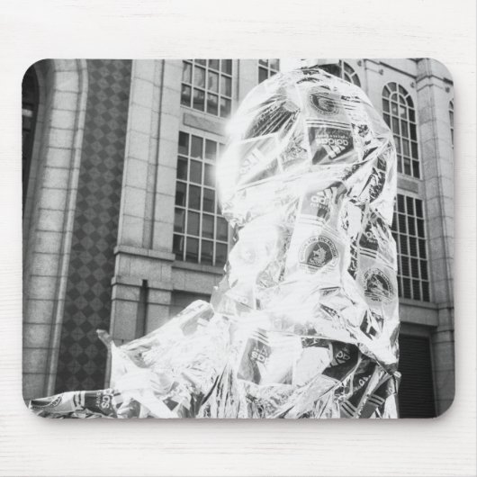 Boston, MA VS, hardloper in Foil Boston Marathon Muismat (Voorkant)