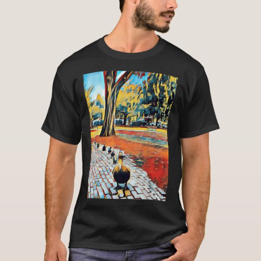 Boston Maak plaats voor eendjes T-shirt (Voorkant)