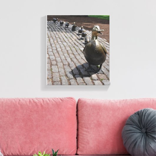 Boston maakt plaats voor eendjes canvas afdruk (Insitu (Woonkamer))