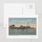 Boston, MABoston Lighthouse bij Boston Harbour Briefkaart (Voorkant / Achterkant)