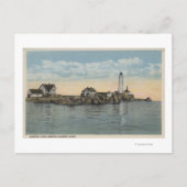 Boston, MABoston Lighthouse bij Boston Harbour Briefkaart (Voorkant)