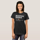 Boston Mama Definitie Grappige Rode Boston Terrier T-shirt (Voorkant volledig)