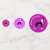 Boston Mantel op roze Great Dane Confetti (Achterkanten)