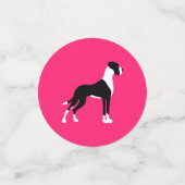 Boston Mantel op roze Great Dane Confetti (Kleine voorkant)