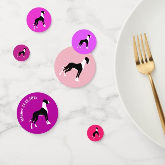 Boston Mantel op roze Great Dane Confetti (Groep)