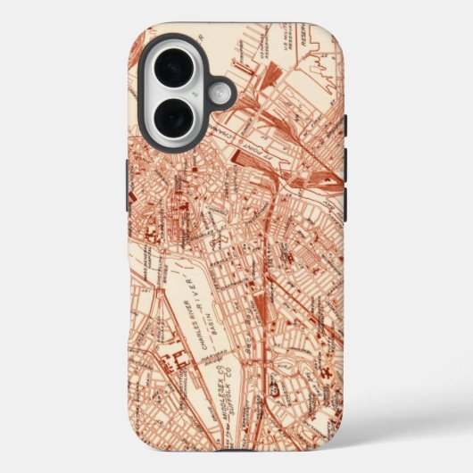 Boston Map Case-Mate iPhone Case (Achterkant)