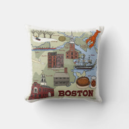 Boston Map Creative Illustration Sierkussen