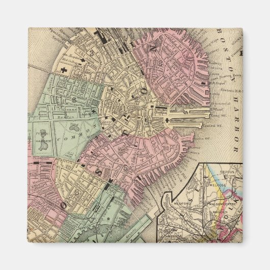 Boston Map door Mitchell Magneet (Voorkant)
