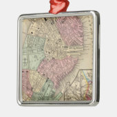Boston Map door Mitchell Metalen Ornament (Links)