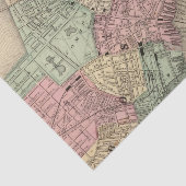 Boston Map door Mitchell Tissuepapier (Detail)