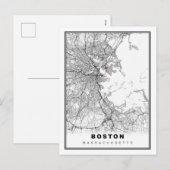 Boston Map Feestdagenkaart (Voorkant / Achterkant)