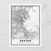 Boston Map Feestdagenkaart (Voorkant)