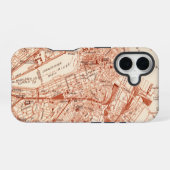 Boston Map iPhone 16 Hoesje (Achterkant horizontaal)