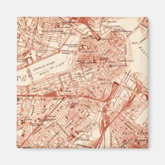  Boston Map Magneet (Voorkant)