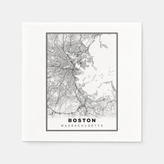 Boston Map Servet (Voorkant)
