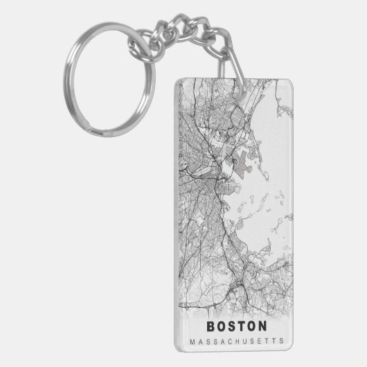 Boston Map Sleutelhanger (Voorkant Links)