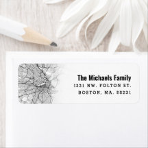 Boston Map ThMED | Retourlabel