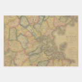 Boston Maps Gift Wrap Inpakpapier Vel (Voorkant 3)