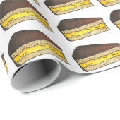 Boston Mass Cream Taart Slice Voedsel Foodie Desse Cadeaupapier (Rol Hoek)