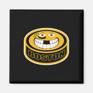 Boston Mass. Grappig Kind Adult Puck Smile Gezicht Magneet
